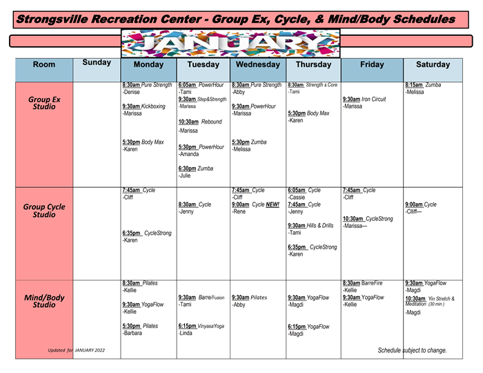 Fitness | City of Strongsville